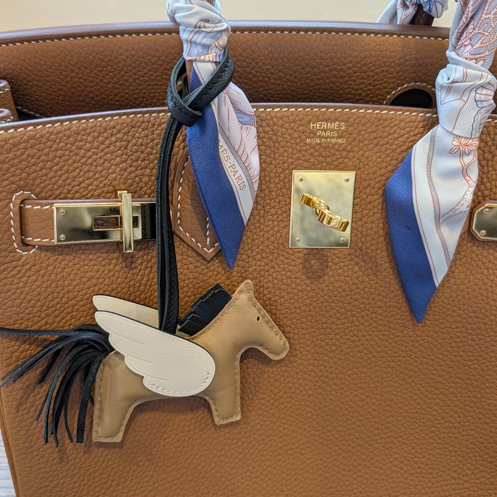 Hermès Milo Lambskin Grigri Pegase Rodeo PM Bag Charm